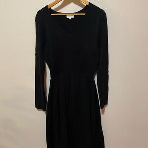 Bohme XL Knit Black Waisted Black Dress